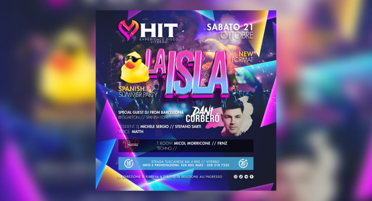 SABATO 21 | LA ISLA Spanish summer party