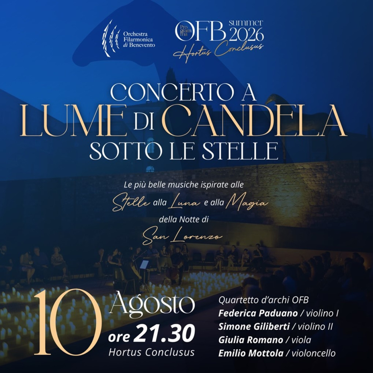 CONCERTO A LUME DI CANDELA - Sotto le stelle