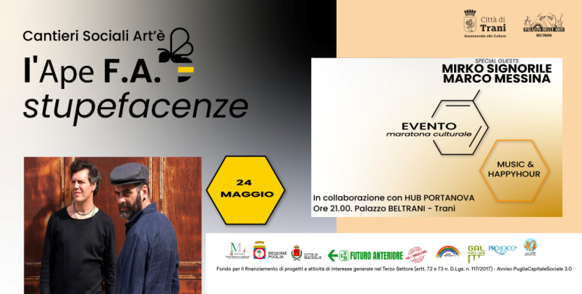 L'Ape FA retrospettive stupefacenti & more con Mirco Signorile e Marco Messina