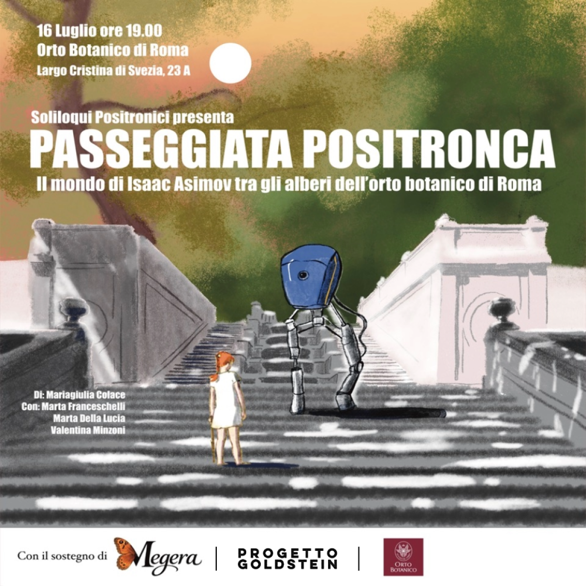 PASSEGGIATA POSITRONICA | Il mondo di Isaac Asimov tra gli alberi dell'orto botanico di Roma