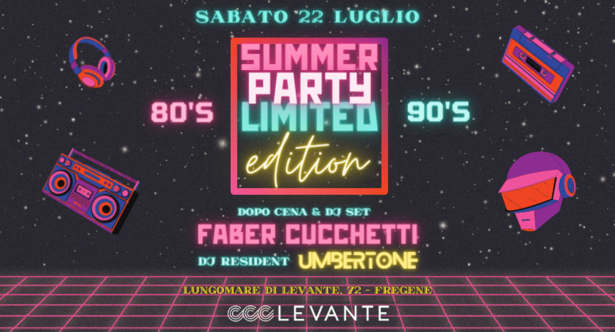 SUMMER PARTY LIMITED EDITION BY FABER CUCCHETTI