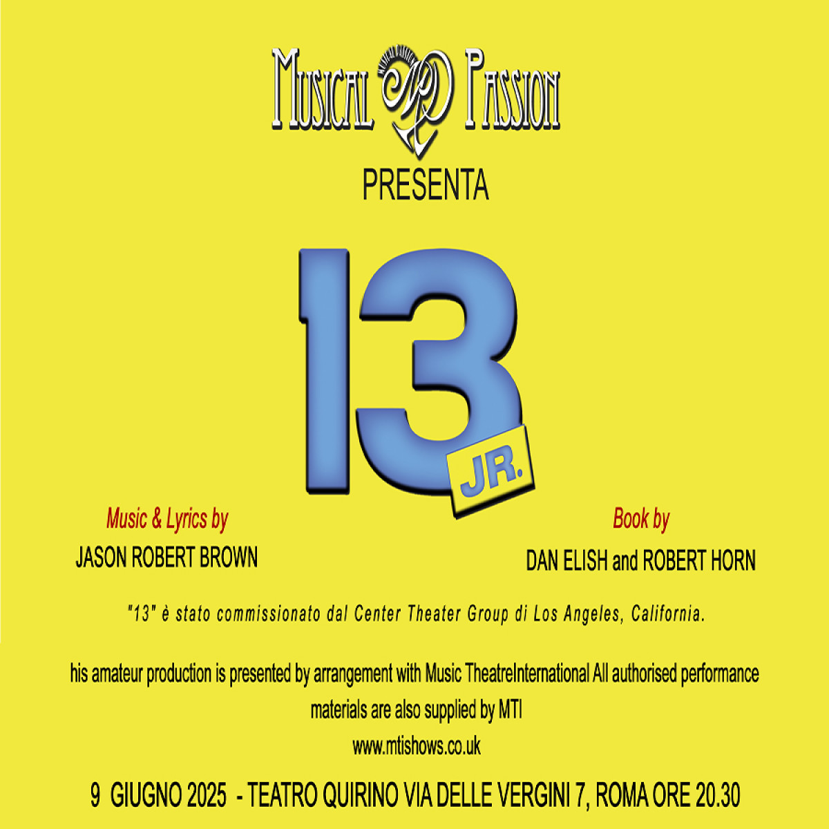 13 JR. IL MUSICAL | Lun 09/06