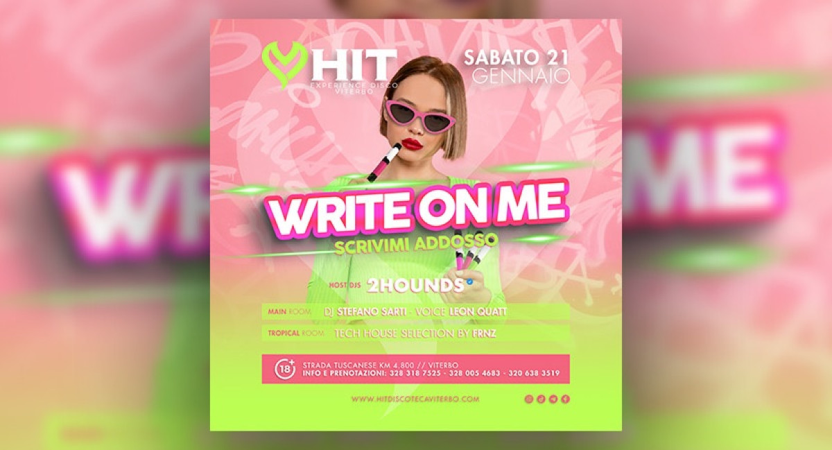 WRITE ON ME | SCRIVIMI ADDOSSO