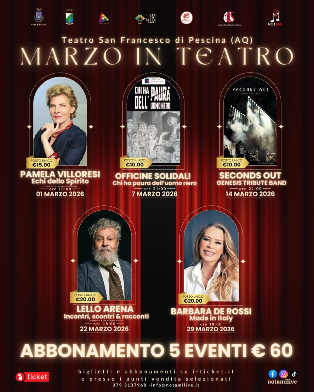 ABBONAMENTO - MARZO IN TEATRO 2026 - IV STAGIONE DI PROSA