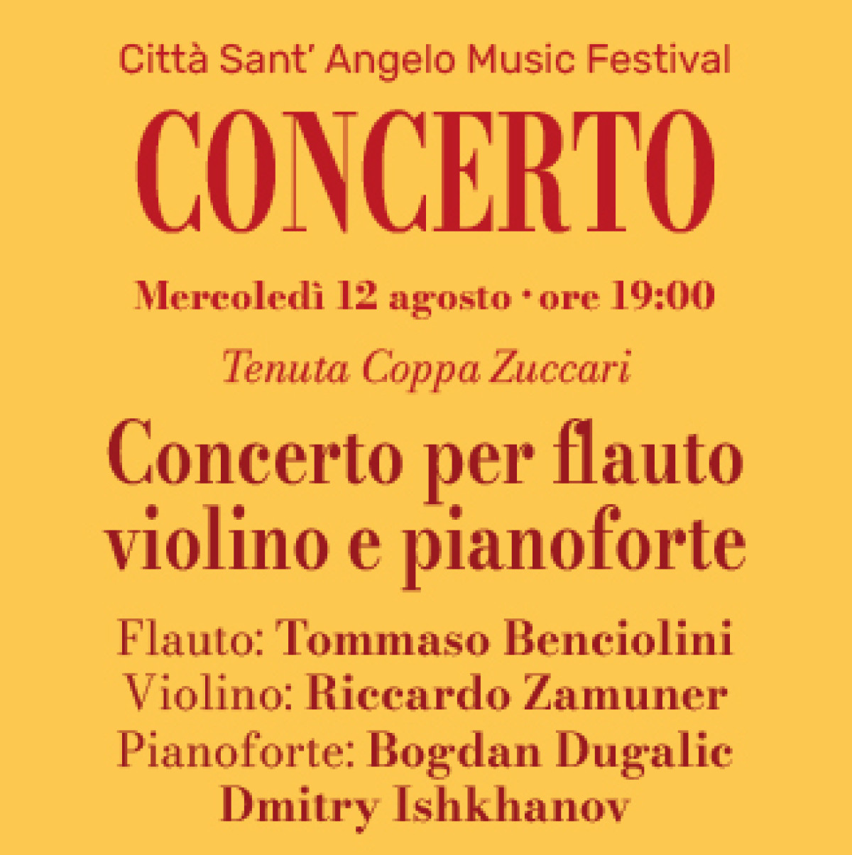 CONCERTO FLAUTO, VIOLINO E PIANOFORTE