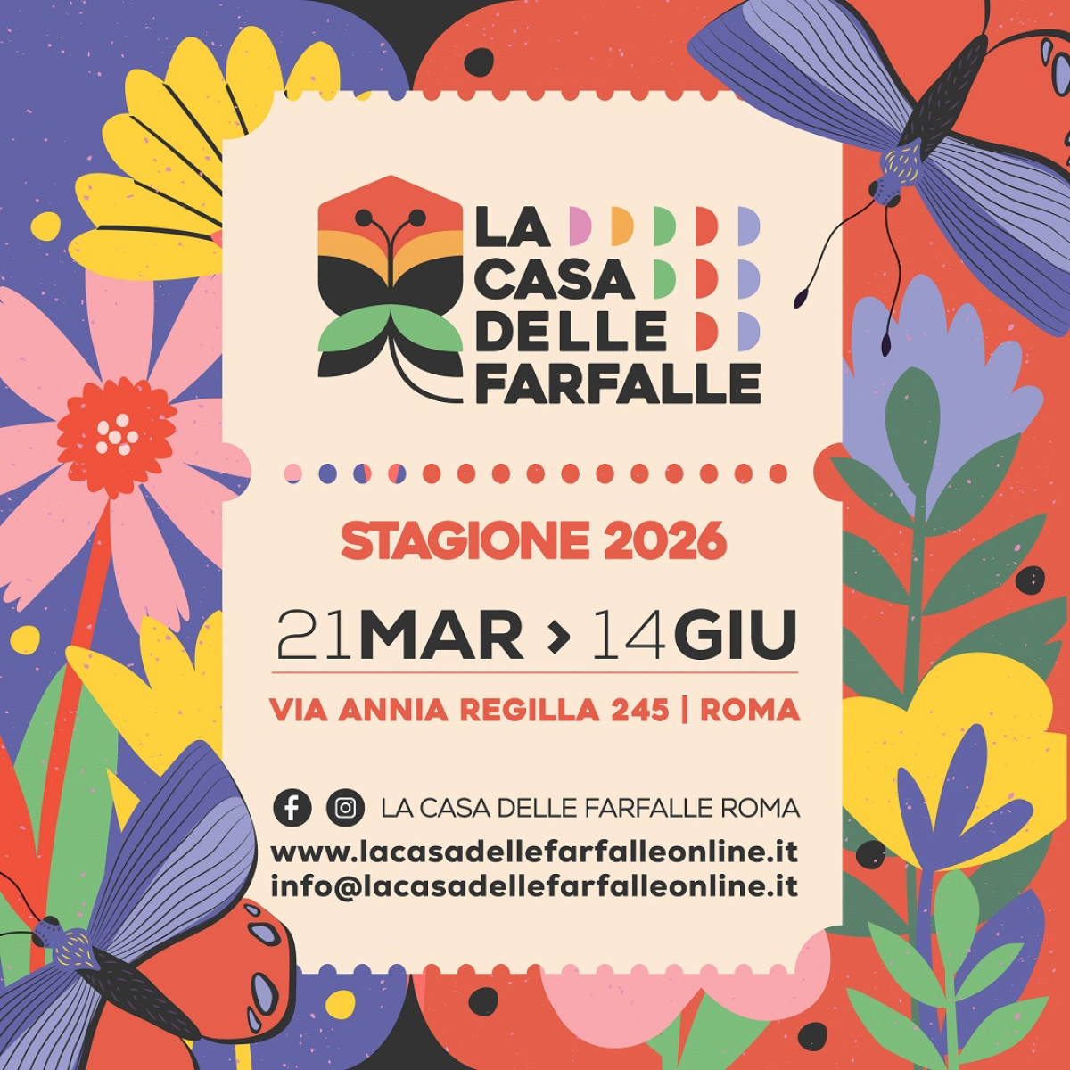 LA CASA DELLE FARFALLE 2025/26 | BIGLIETTO OPEN