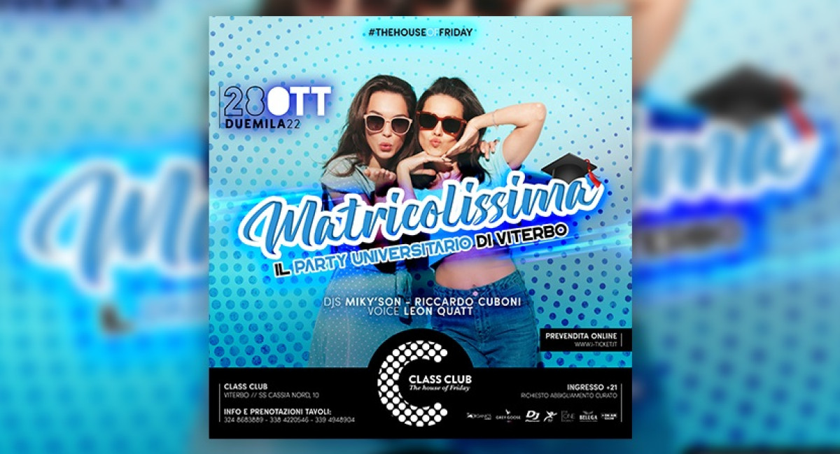 VEN 28 OTT | MATRICOLISSIMA