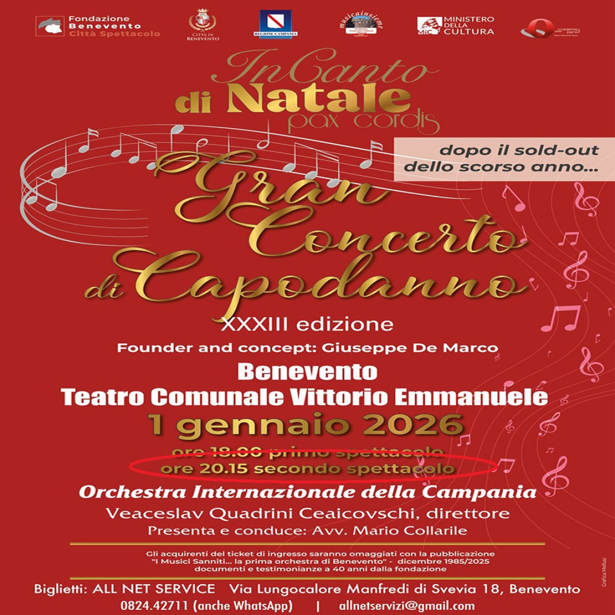 XXXIII EDIZIONE | GRAN CONCERTO DI CAPODANNO