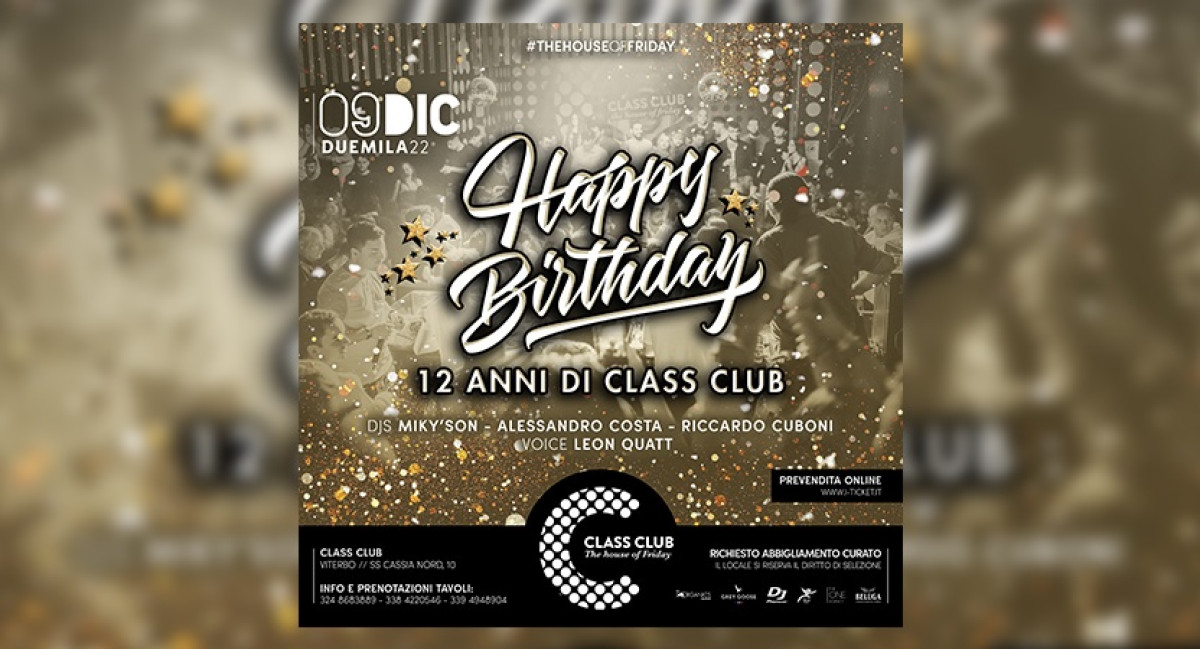 VEN 09 DIC | HAPPY BIRTHDAY