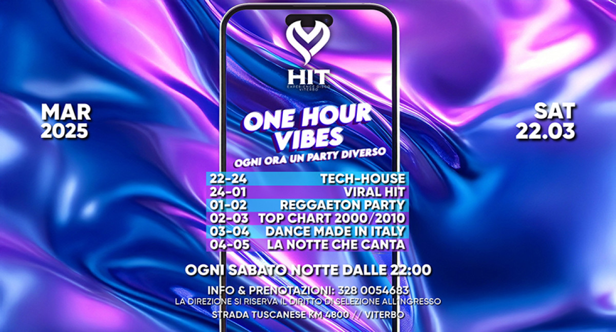 One hour Vibes- ogni ora un party