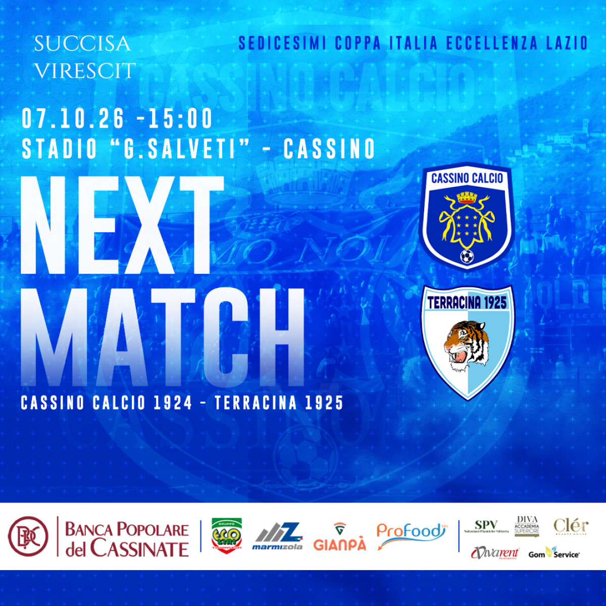 Cassino Calcio 1924 - Terracina 1925 | COPPA ITALIA