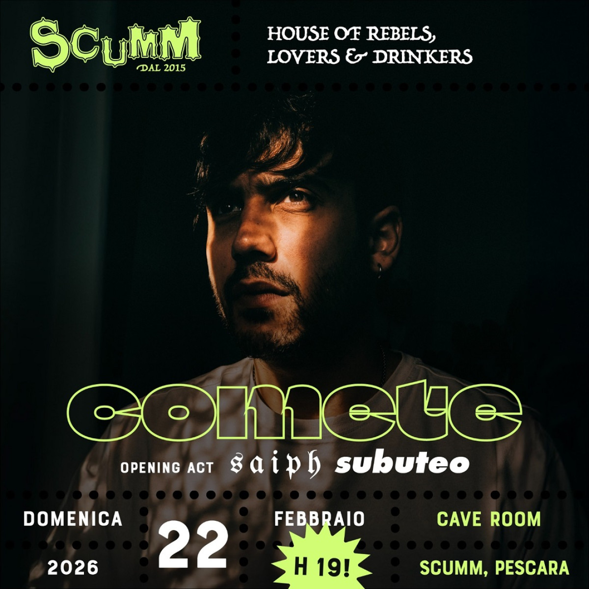 COMETE live @Scumm Cave Room