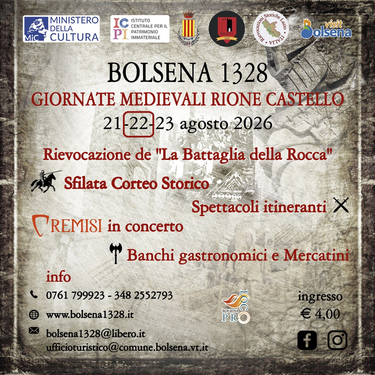 Bolsena 1328 - Giornate medievali | Sab 22/08