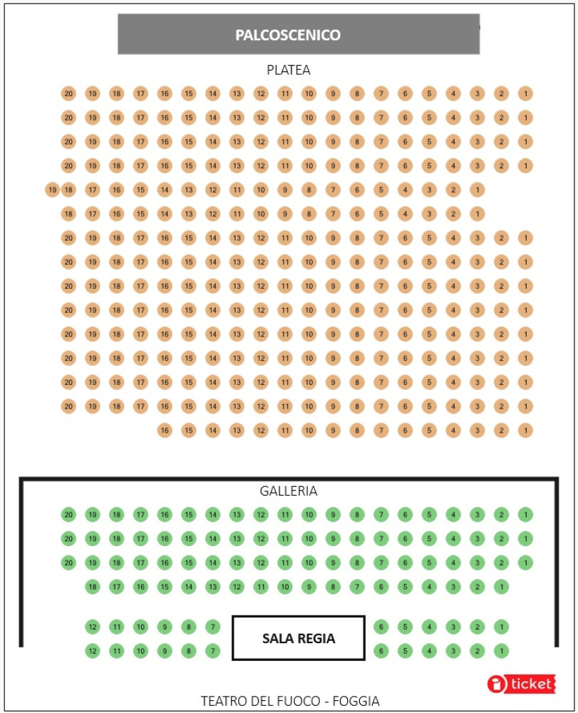 TEATRO DEL FUOCO di FOGGIA | MAPPA POSTI