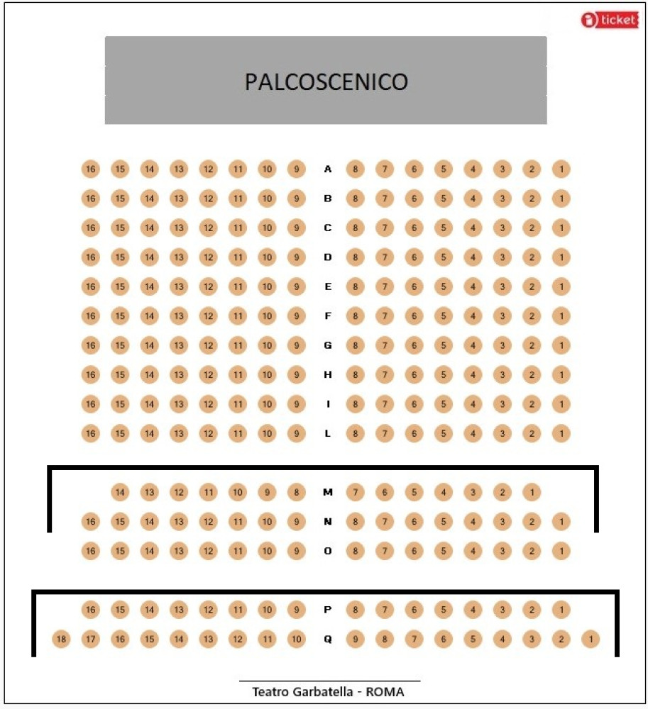 Teatro Garbatella - Roma | Biglietteria Online - Pianta Posti