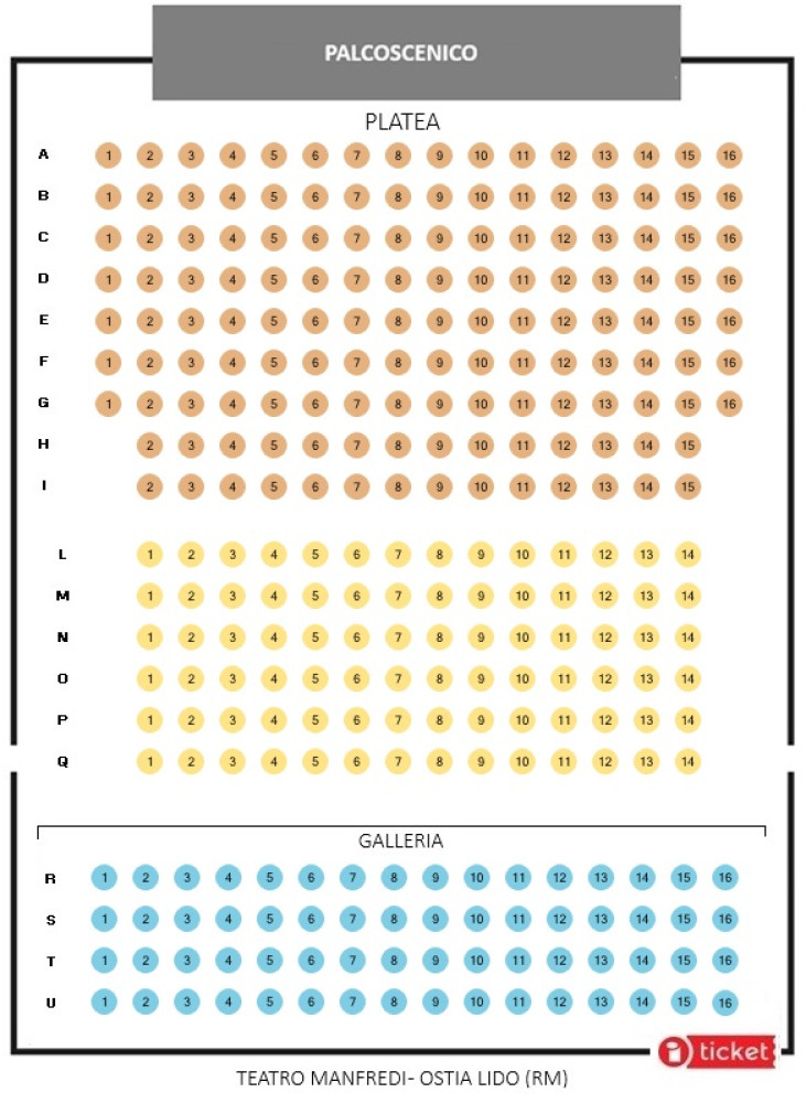TEATRO MANFREDI OSTIA | MAPPA POSTI