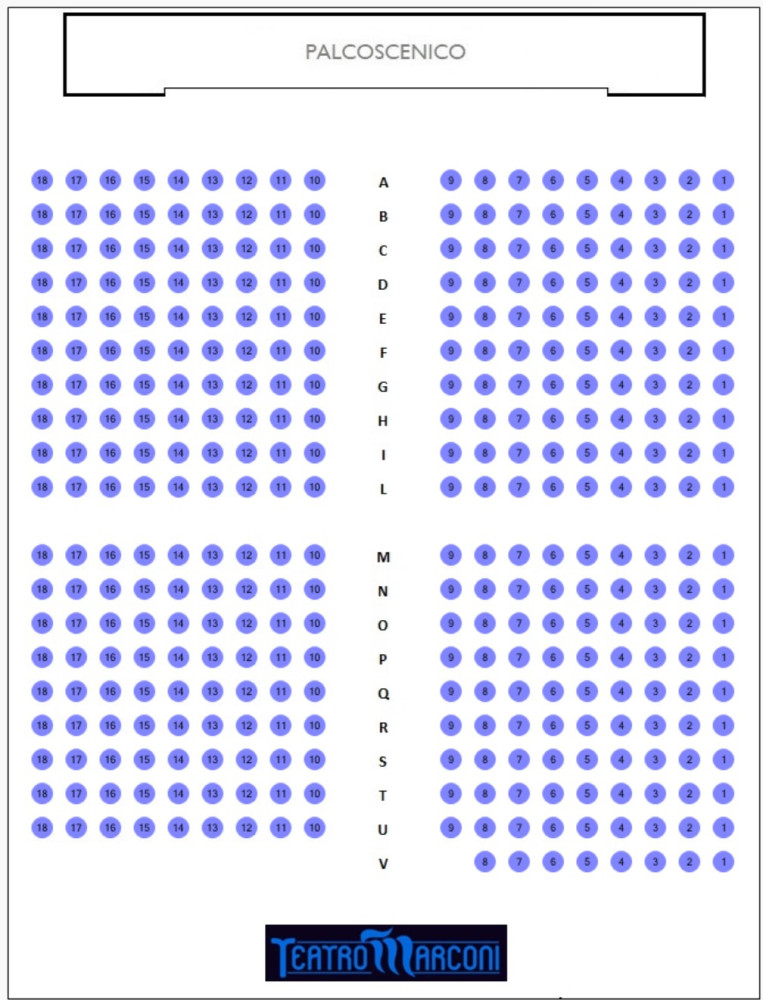 TEATRO MARCONI - ROMA - PIANTA POSTI - SPETTACOLI