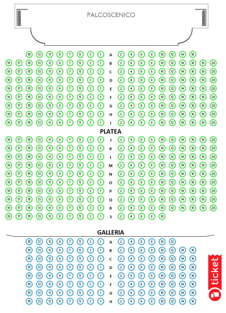 PIANTA POSTI TEATRO SOCIALE LUINO