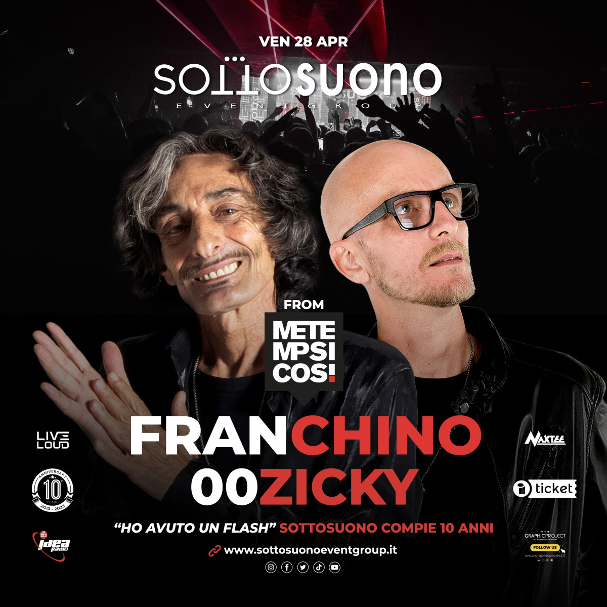 PREVENDITA UFFICIALE BIGLIETTI METEMPSICOSI SOTTOSUONO EVENTGROUP